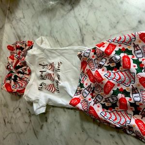 Christmas jogger set! For baby girl.